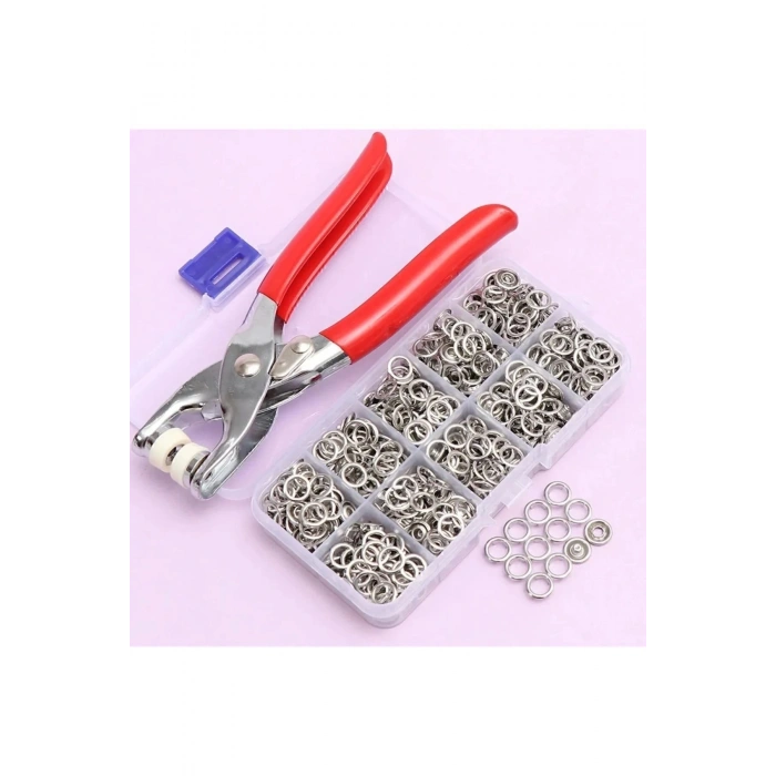 Metalik 9.5 Mm Metal Çıt Çıt, El Pensesi, Set-saklama Kutusu , Gömlek Ve Bebe Çıtçıt Montaj Seti 2