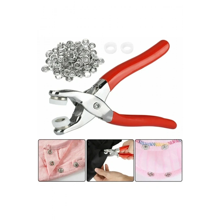 Metalik 9.5 Mm Metal Çıt Çıt, El Pensesi, Set-saklama Kutusu , Gömlek Ve Bebe Çıtçıt Montaj Seti 2