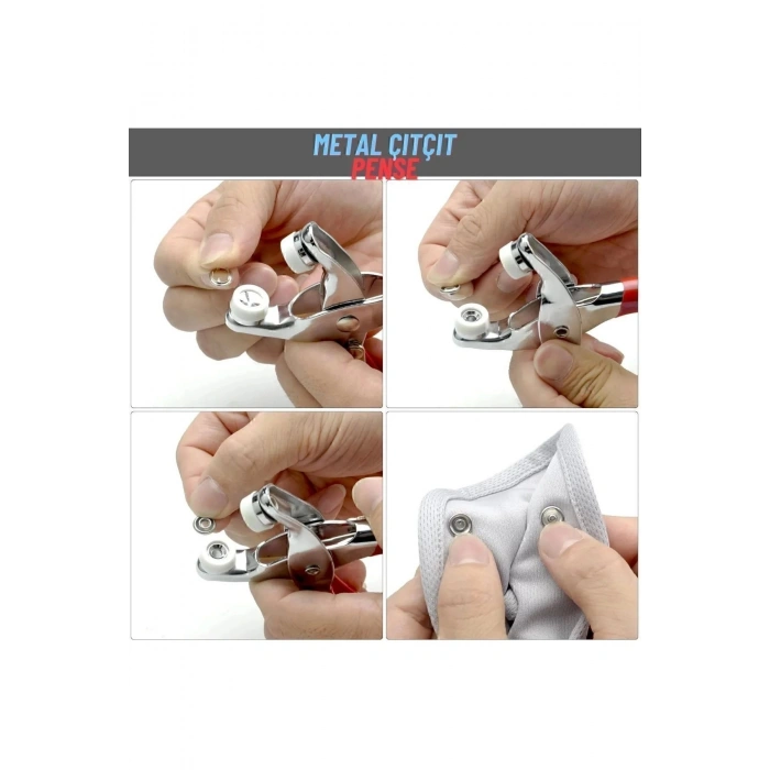 Metalik 9.5 Mm Metal Çıt Çıt, El Pensesi, Set-saklama Kutusu , Gömlek Ve Bebe Çıtçıt Montaj Seti 2