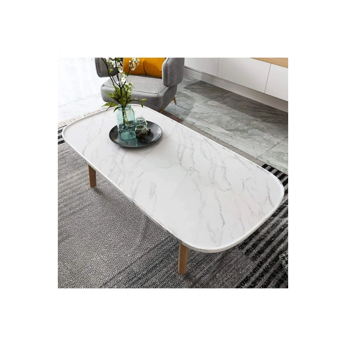 Mermer Desenli Mutfak Tezgah Üstü Fayans Kaplama Yapışkanlı Folyo 5 Metre x 60 Cm