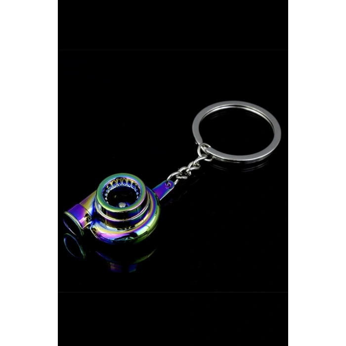 Metal Oto Anahtarlık Turbo Figürlü Yakılmış Metal Renk (du)