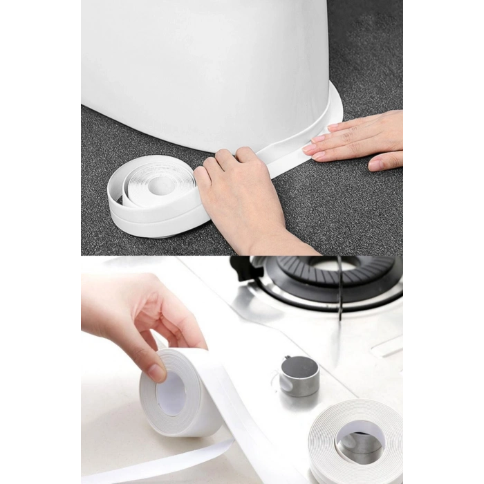 Profesyonel Su Sızdırmaz Akıllı Küvet Lavabo Klozet Banyo Mutfak Kenar Bandı Yapışkanlı Şerit Bant -