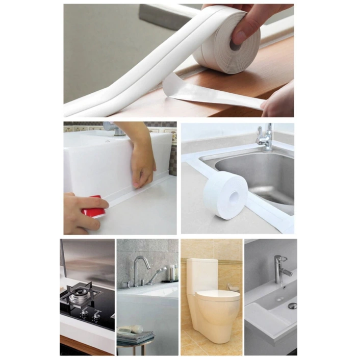 Profesyonel Su Sızdırmaz Akıllı Küvet Lavabo Klozet Banyo Mutfak Kenar Bandı Yapışkanlı Şerit Bant -