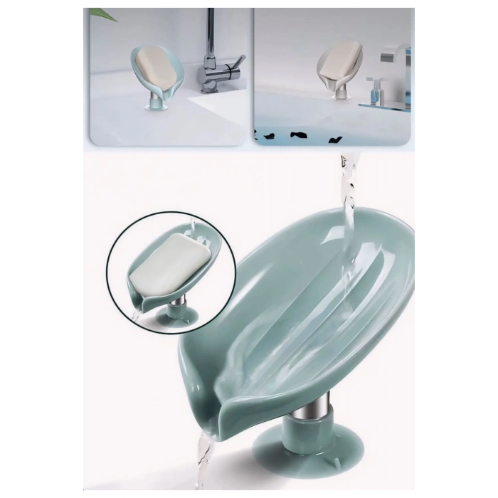 Pratik Vantuzlu Su Giderli Sabunluk | Su Tutmaz Katı Banyo Sabun Tutucu Kaymaz Sabunluk 1 Adet