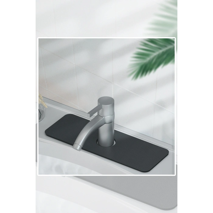 Musluk Lavabo Kenarı Mat Su Kaydırmaz Su Geçirmez Mutfak Banyo Evye Su Emici Ped Su Tutucu Su Emici