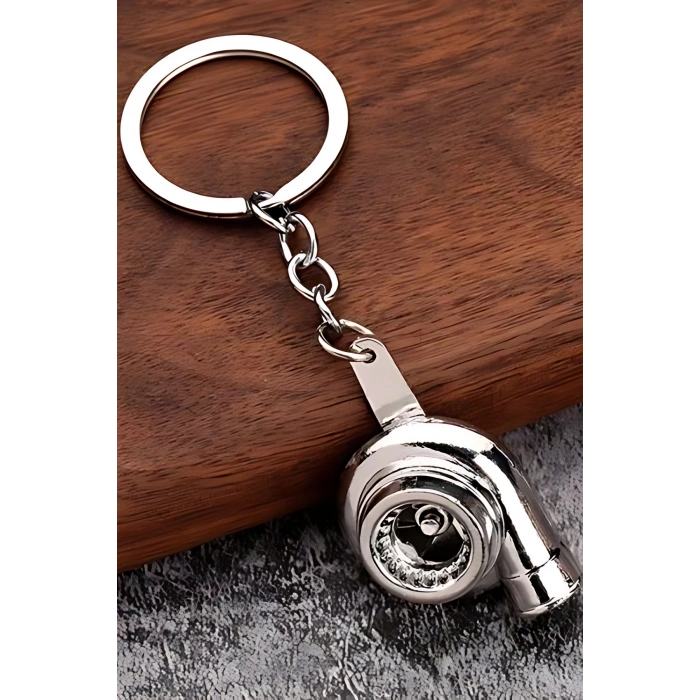 Turbo Motor Anahtarlık Araç Aksesuarı 3D Metal Anahtarlık