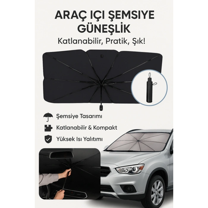 Oto Güneşlik Güneşten Uv Işınlarından Koruyucu Oto Cam Şemsiyelik Oto Güneşlik