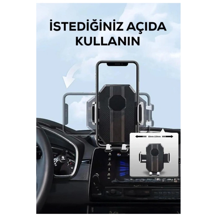 Jel Vantuzlu Cama Takılabilen Güçlü 360 Derece Dönebilen Ayarlanabilir Araç Içi Vantuzlu Telefon