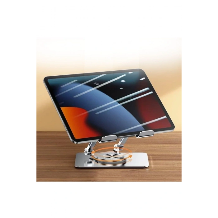 360 Derece Dönebilen Yükseltilmiş Masaüstü Ayarlanabilir Metal Tablet Standı