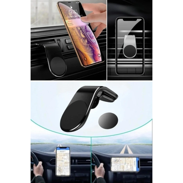 Havalandırma Izgarasına Takılabilen Mandallı Mıknatıslı Oto Araç Içi Manyetik Telefon Tutu