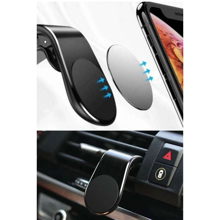 Havalandırma Izgarasına Takılabilen Mandallı Mıknatıslı Oto Araç Içi Manyetik Telefon Tutu