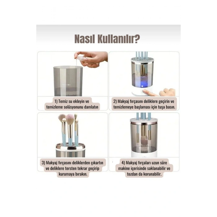 Usb li Makyaj Fırçası Temizleyici