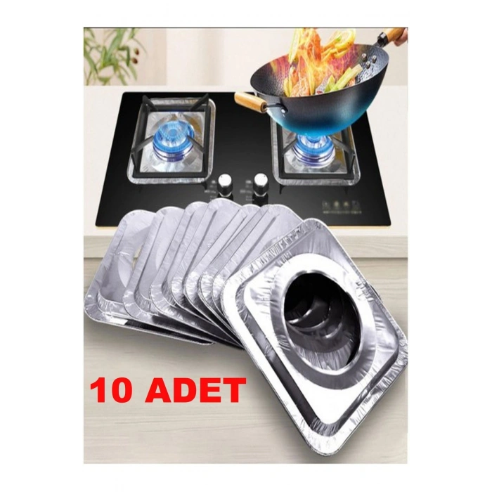 10 ADET Kare Ocak Üstü Yağ Koruyucu Alüminyum Levha 23*23 cm