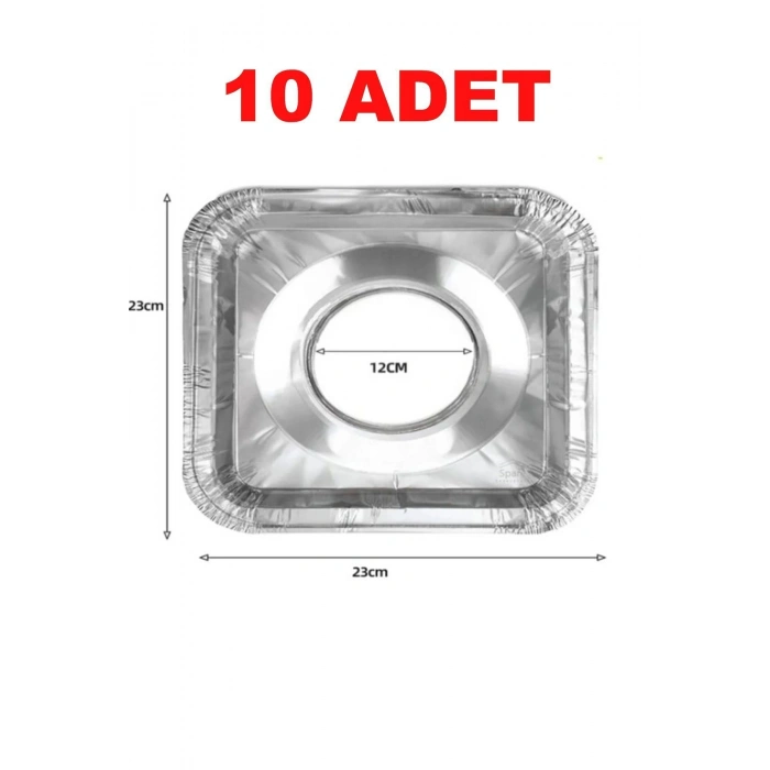 10 ADET Kare Ocak Üstü Yağ Koruyucu Alüminyum Levha 23*23 cm