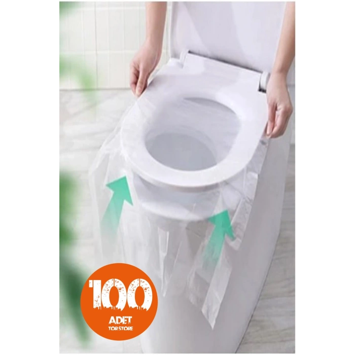 100lü Hijyenik Kullan At Klozet Kapağı Poşeti Örtüsü Yaşlı Hasta Çocuk İçin Klozet Poşeti