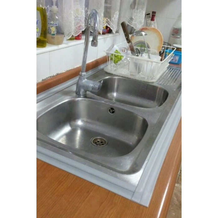 2 Adet Gri Su Sızdırmaz Banyo Mutfak Lavabo Küvet Izolasyon Şerit Bant
