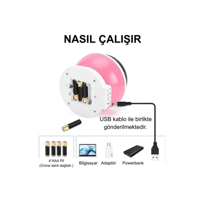 Dönen Projeksiyon Led Işıklı Ay Yıldızlı Gece Lambası Çocuk,Bebek,Genç Odası ve Hediyelik Çok Amaçlı
