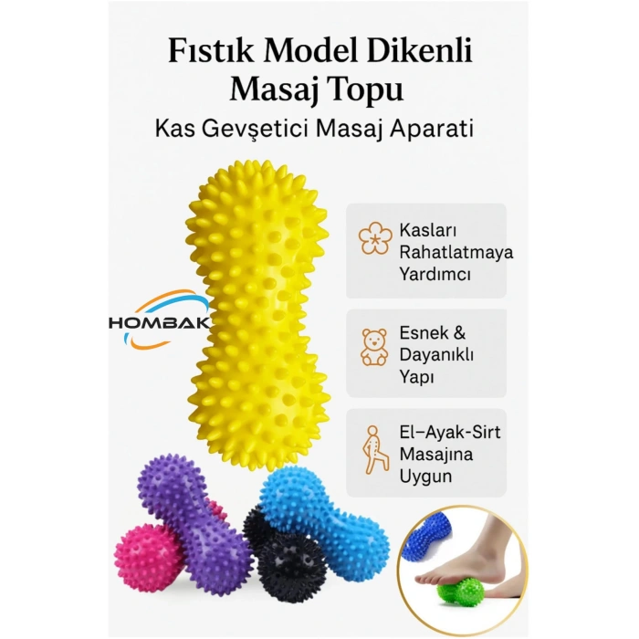 Egzersiz Topuk Dikenli Masaj Egzersiz Topu Ayak Sırt Topuk Masajı Duyu Topu Kas Çalıştırma
