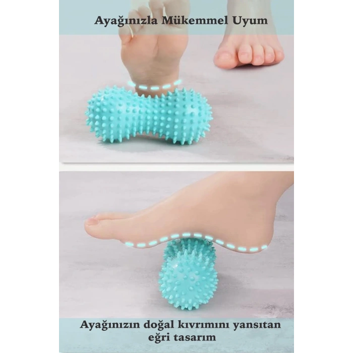 Egzersiz Topuk Dikenli Masaj Egzersiz Topu Ayak Sırt Topuk Masajı Duyu Topu Kas Çalıştırma