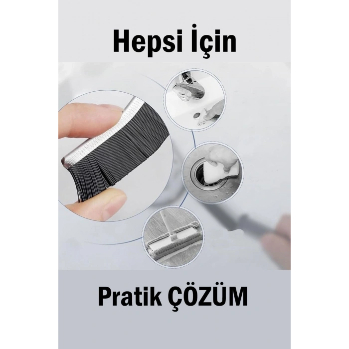 2 Adet Temizlik Fırçası Derz Fayans Köşe Temizleyici Makine Lavabo Küvet Banyo Mutfak Temizleme