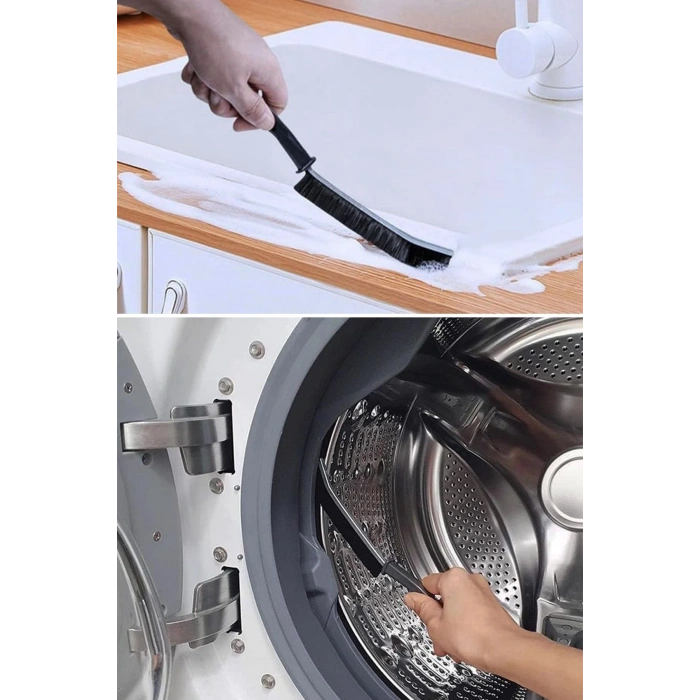 2 Adet Temizlik Fırçası Derz Fayans Köşe Temizleyici Makine Lavabo Küvet Banyo Mutfak Temizleme
