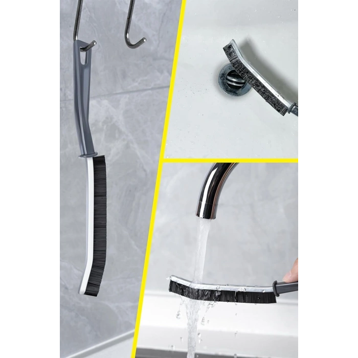2 Adet Temizlik Fırçası Derz Fayans Köşe Temizleyici Makine Lavabo Küvet Banyo Mutfak Temizleme