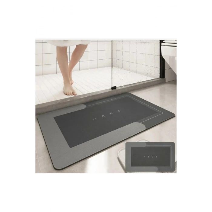 Home Sihirli Su Emici Banyo Paspası Kaymaz Tabanlı Abdest Paspası 3 Mm 38x58