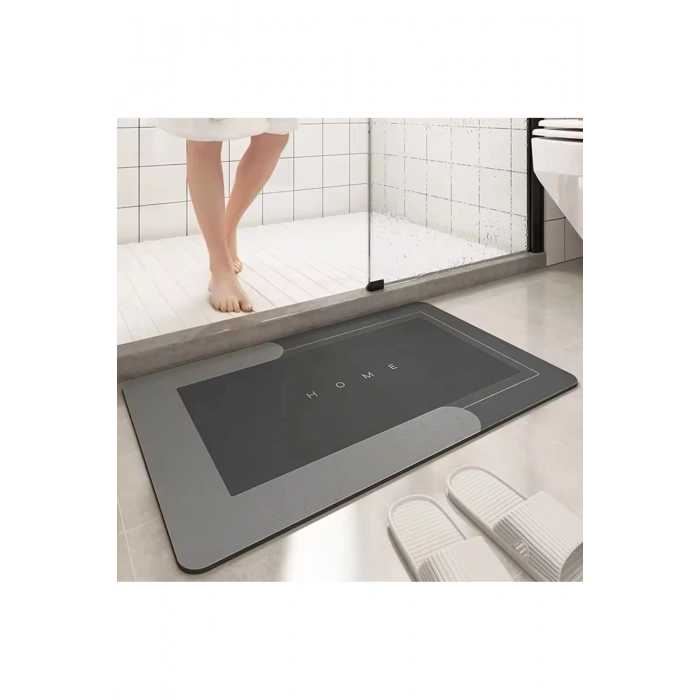 Home Sihirli Su Emici Banyo Paspası Kaymaz Tabanlı Abdest Paspası 3 Mm 38x58