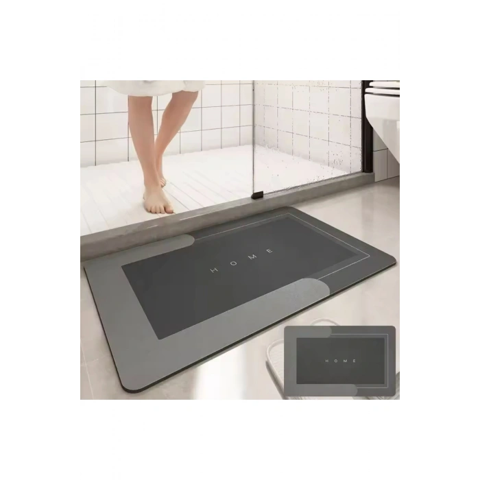 Home Sihirli Su Emici Banyo Paspası Kaymaz Tabanlı Abdest Paspası 3 Mm 38x58