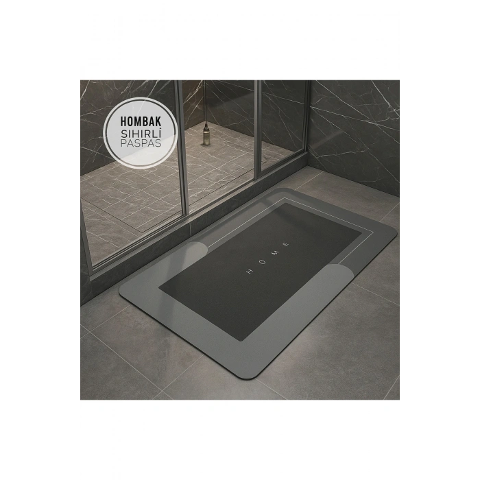 Home Sihirli Su Emici Banyo Paspası Kaymaz Tabanlı Abdest Paspası 3 Mm 38x58
