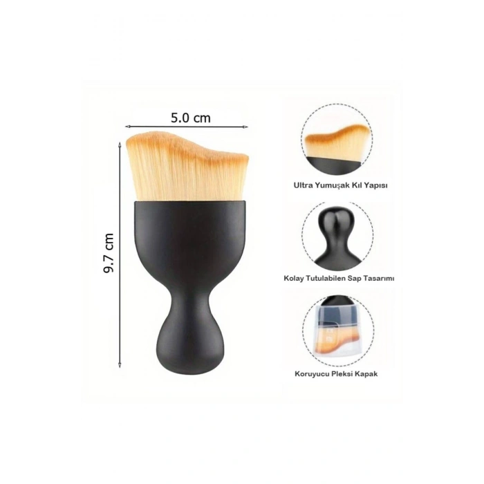 Ultra Yumuşak Kıllı Premium Araç Içi Temizleme Toz Fırçası 9,7cmx5cm - Kapaklı - Detay Lüks Temizlik