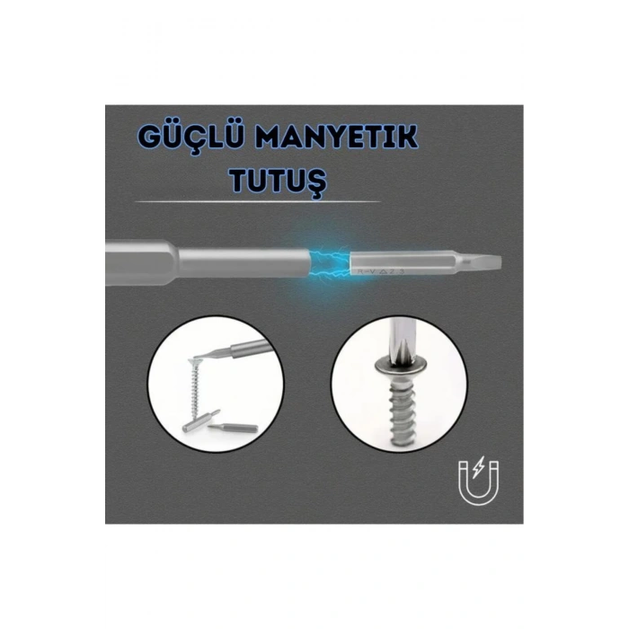 24 Parça Saat Elektronik Bilgisayar Tamir Gözlük Tamir Mıknatıslı Tornavida Seti Özel Kutulu