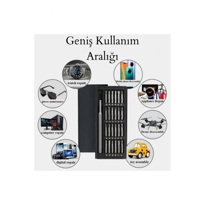 24 Parça Saat Elektronik Bilgisayar Tamir Gözlük Tamir Mıknatıslı Tornavida Seti Özel Kutulu