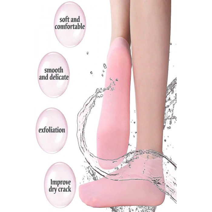 Silikon Ayak Bakım Çorabı Krem Spa Peeling Nemlendirici Çatlak Önleyici Ölü Deri Atıcı Çorap
