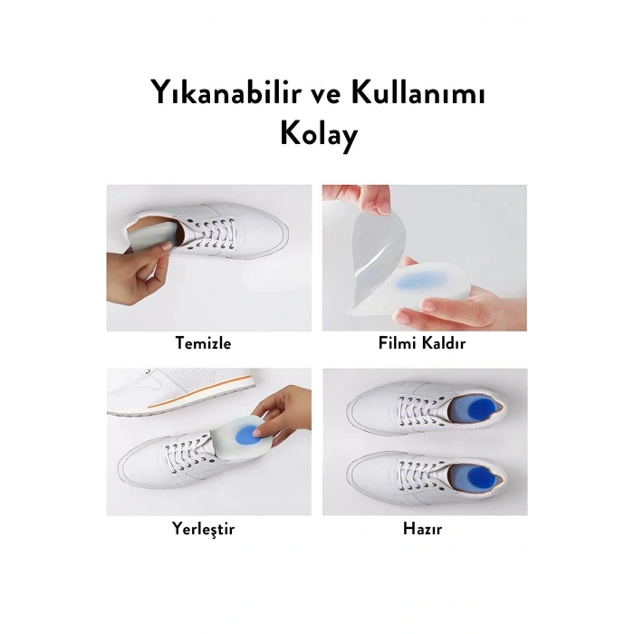 Topuk Dikeni Giderici Ayakkabı Altlığı Silikon Altlık Silikon Taban Kadın Erkek 2 Adet