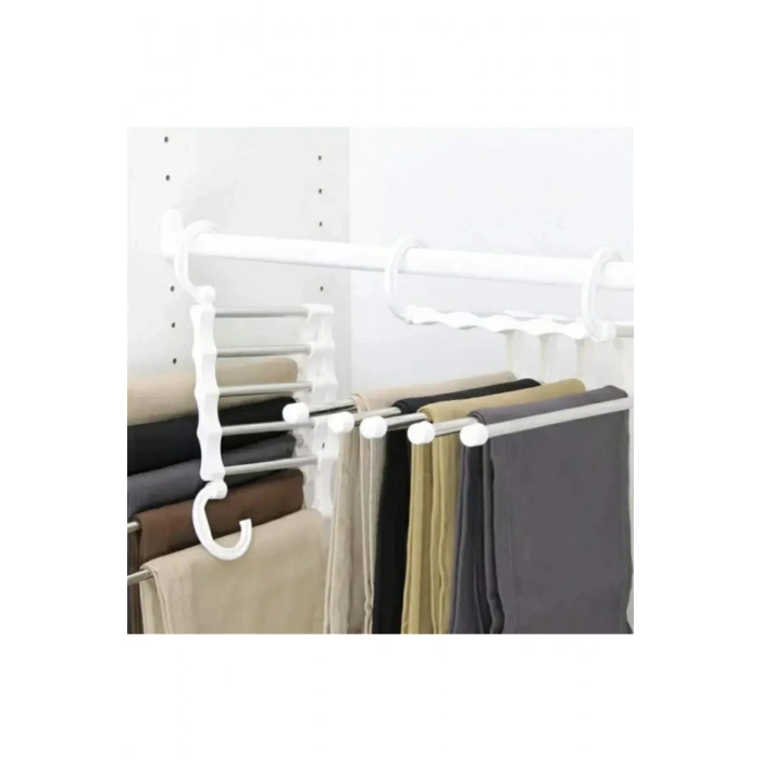 Hareketli Dolap İçi Pantolon Kravat Şal Askı Sistemi Düzenleyici Katmanlı Askılık Organizer Gardırop