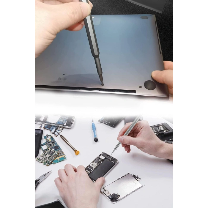 Mini Tornavida Seti Özel Kutulu 25 Parça Profesyonel Masa Telefon Gözlük Saat Tamir Seti Yıdız Torx
