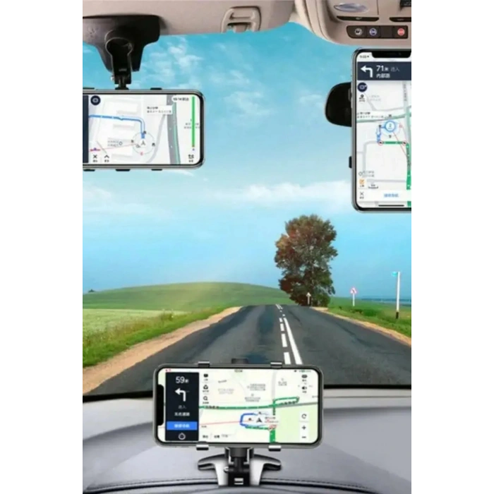 Fonksiyonel Araba Gösterge Üstüne Takılan 360 Oynar Başlı Telefon Tutucu
