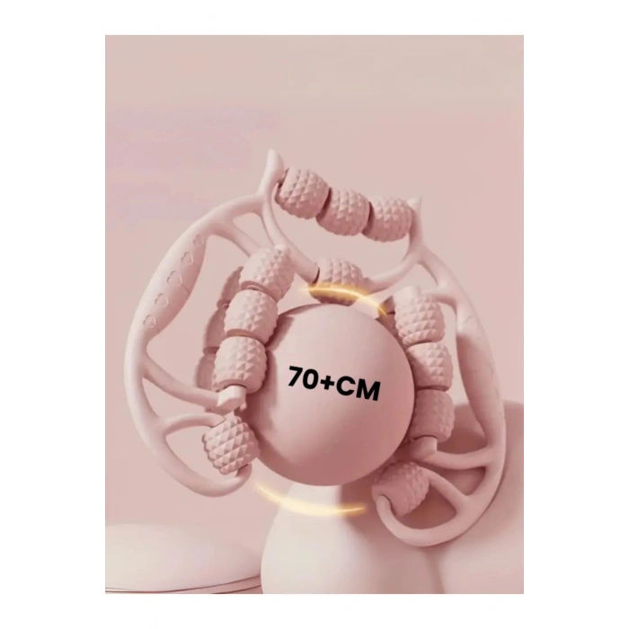 18 Tekerlekli Masaj Aleti – Ayarlanabilir Genişlik Ve Ergonomik Tasarım Rahtalatıcı - Pembe