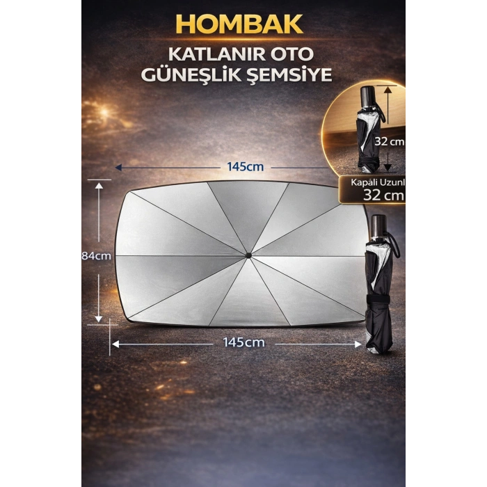 Oto Ön Cam Şemsiyeli Güneşlik Araba Camı Araç İçi Güneşliği Renault Clio Megane Symbol Gölgelik