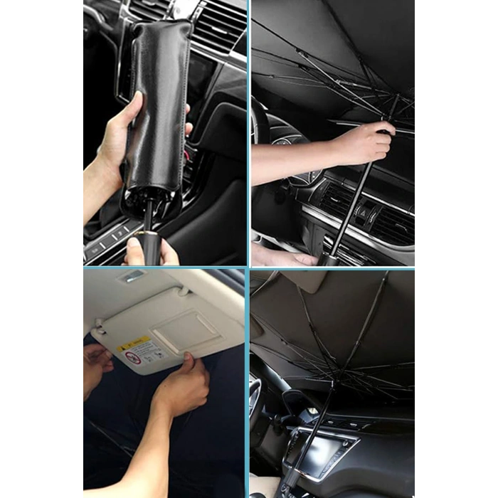 Oto Ön Cam Şemsiyeli Güneşlik Araba Camı Araç İçi Güneşliği Renault Clio Megane Symbol Gölgelik