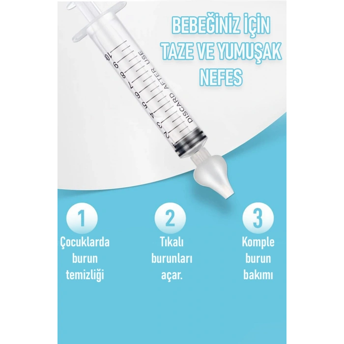 1 Adet Burun Şırıngası Bebek Burun Yıkama Kiti Çocuklar Burun Açıcı