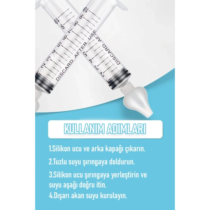 1 Adet Burun Şırıngası Bebek Burun Yıkama Kiti Çocuklar Burun Açıcı