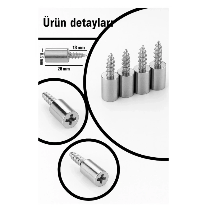 30 Adet Dayanıklı Metal Raf Tutucu Raf Pimi 25 kg Kapasiteli