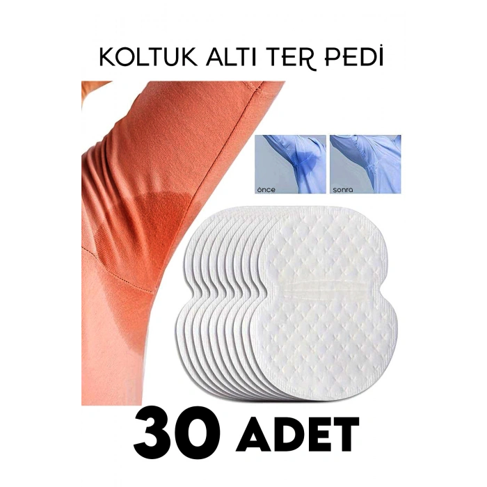 30 Adet Koltuk Altı Ter Pedleri Ter Emici Etiketler Görünmez Rahat Ter Pedleri Koltuk Altı Ter Bandı