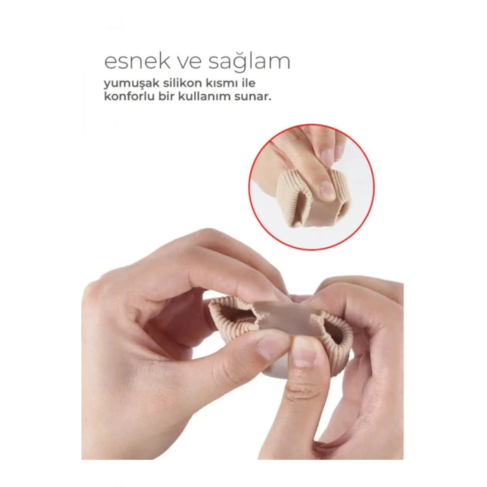 Ayak Baş Parmak Kemik Eğriliği Düzeltici Halluks Valgus Parmak Koruyucu Silikon Gece Gündüz Aparat L