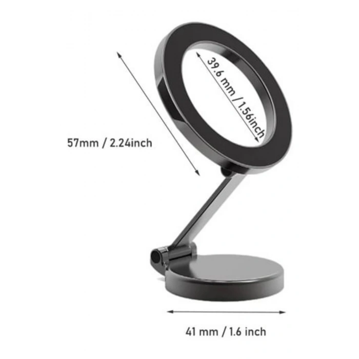 Araç İçi Katlanabilir Magsafe ile Uyumlu 360° Dönebilen Manyetik Telefon Tutucu H800