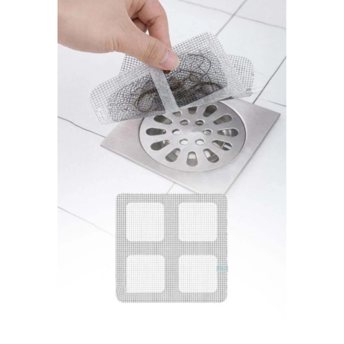 1 Adet Kendinden Yapışkanlı Gider Kapatıcı Pislik Tutucu Banyo Gider Kapağı Çok Amaçlı Çelik Bant