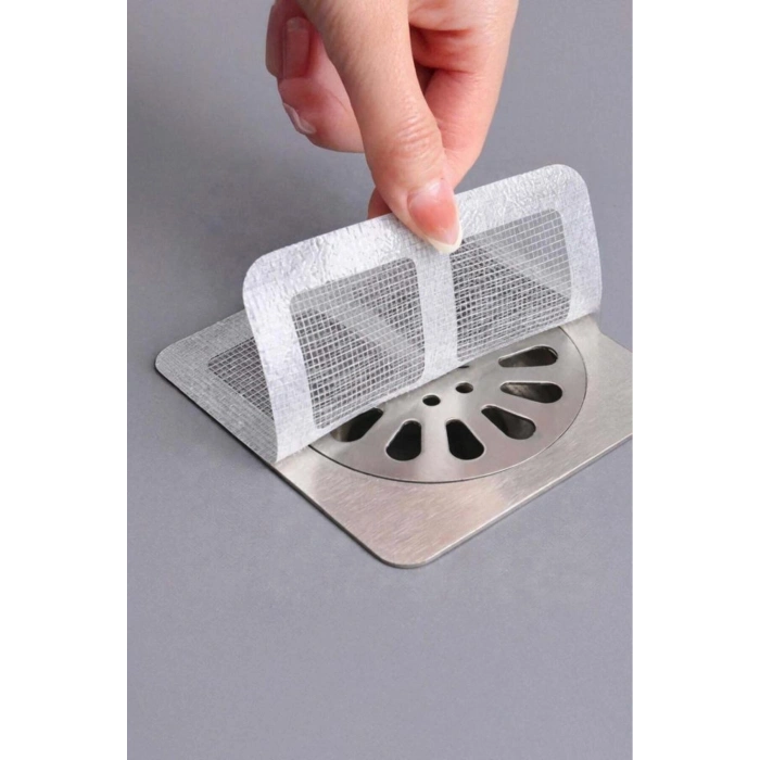 1 Adet Kendinden Yapışkanlı Gider Kapatıcı Pislik Tutucu Banyo Gider Kapağı Çok Amaçlı Çelik Bant