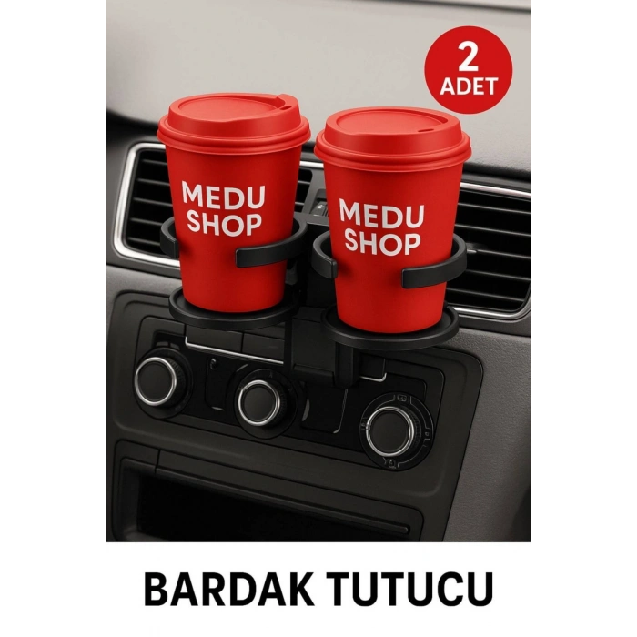 2 Adet Katlanabilir Araç Içi Havalandırma Tipi Bardak Uyumlu Tutucu – Katlanabilir Ve Kaymaz Tabanlı